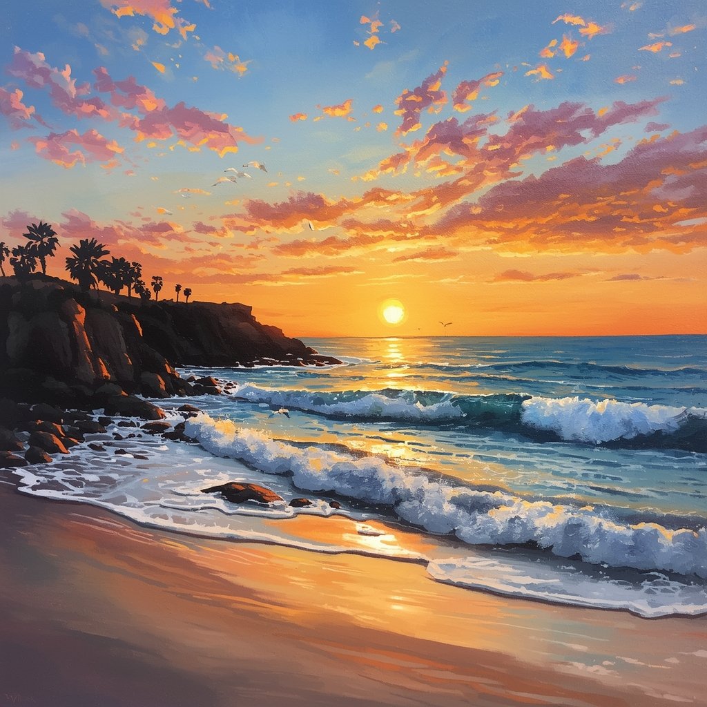 Coastal Sunset by Student